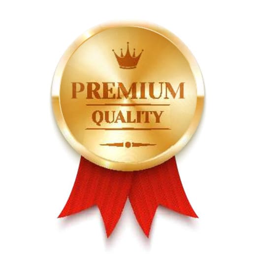 Goldenes Qualitätssiegel mit roter Schleife: im Werbebrief Premium-Qualität beispielsweise mit Zertifizierungen belegen.