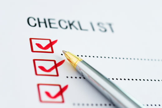 Für die Erstellung der Immobilien-Exposé-Texte eine Checkliste mit Eckpunkten der Immobilie.